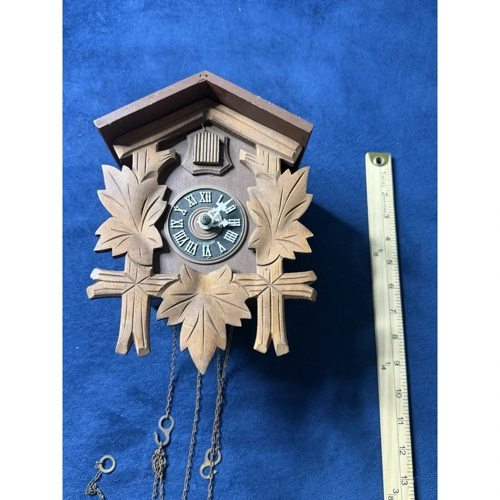 Vtg German Black Forest Cuckoo Clock Hand Made 1970s West Germany Untested